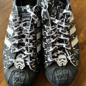 NEW Adidas Superstar X Star Wars Shoes Men's Size 8 Darth Vader Sneaks FTY779001